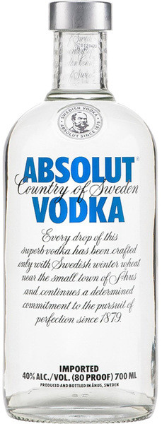 Absolut Vodka 40% 0,7 l (čistá fľaša)
