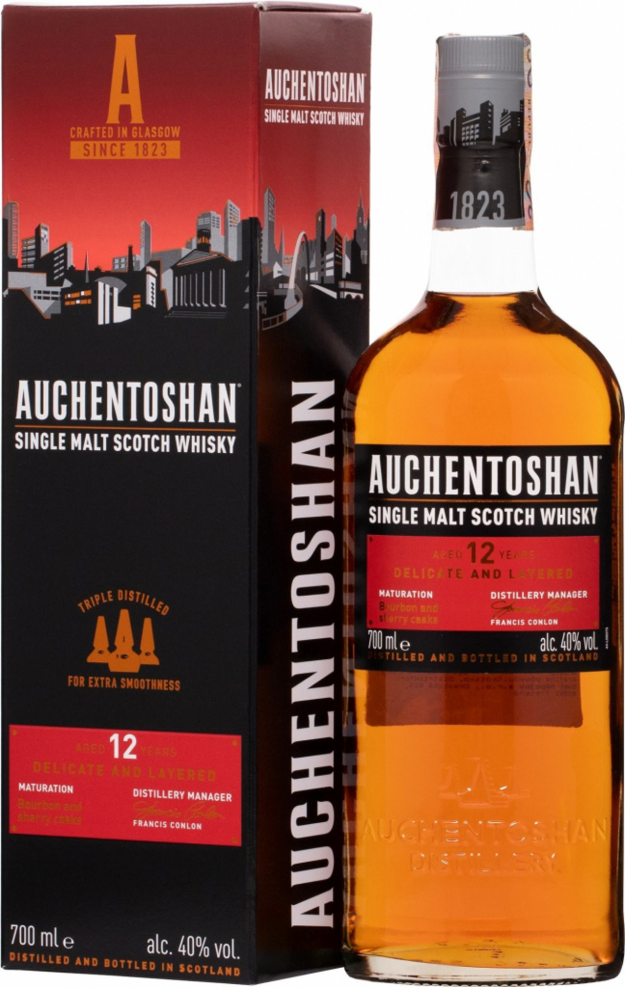 Auchentoshan 12y 40% 0,7 l (kartón)