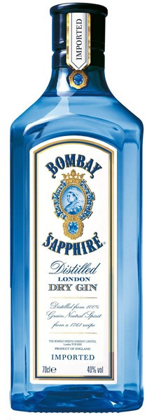 Bombay Sapphire London Dry Gin 40% 0,7 l (čistá fľaša)