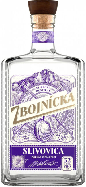ZBOJNÍCKA SLIVOVICA 52% 0,7 l (čistá fľaša)