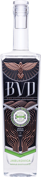 BVD Jablkovica destilát 45% 0,5 l (čistá fľaša)