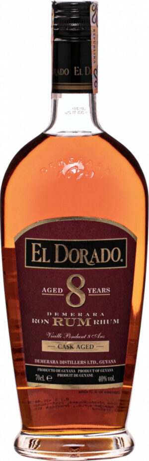 Rum El Dorado 40% 8y 0,7 l (čistá fľaša)