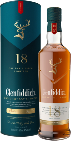 Glenfiddich Single Malt 18y 40% 0,7 l (tuba)