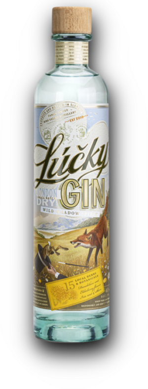 Lúčky Gin 40% 0,7 l (čistá fľaša)