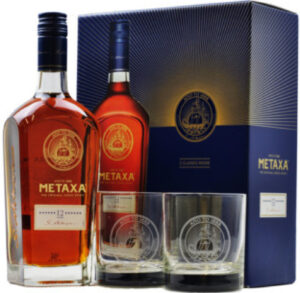 Metaxa 12* 40% 0,7 l (darčekové balenie 2 poháre)
