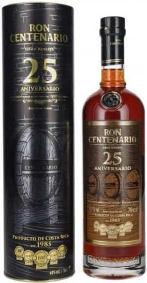 Ron Centenario Gran Reserva Sistema Solera Rum 25y 40% 0,7 l (tuba)