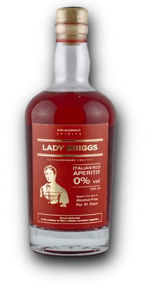 Lady Briggs Italian Red Aperitif Alcohol Free 0.0% 0.5 L (čistá fľaša)