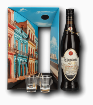 Legendario Elixír de Cuba 7y 34 % 0,7 l (darčekové balenie 2 poháre)