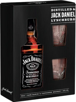Jack Daniel's 40% 0,7 l (darčekové balenie 2 poháre)