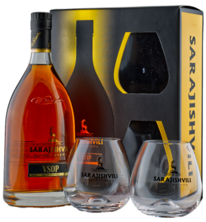 Sarajishvili VSOP 40% 0,7 l (darčekové balenie 2 poháre)